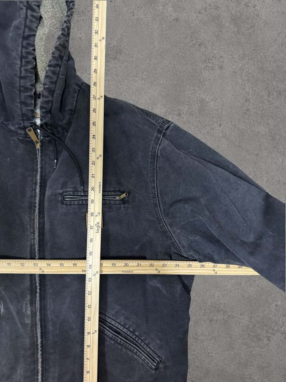 Vintage Carhartt J141 BLK Sherpa Lined Sierra Jacket - Gem